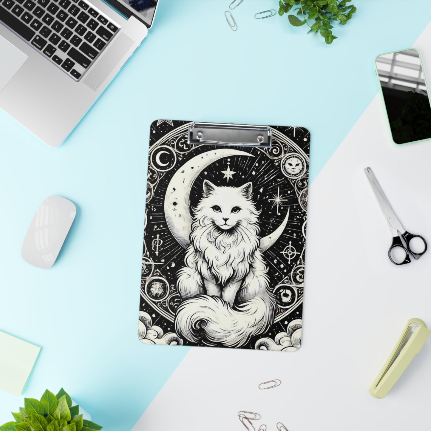 Celestial Cat Moon Tarot Clipboard   