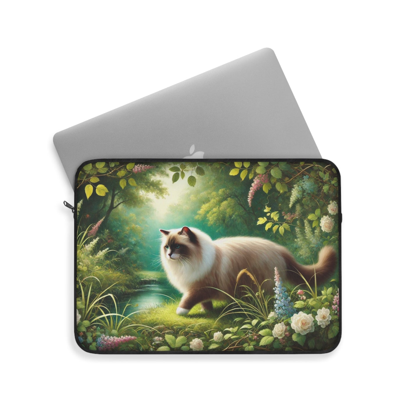 Nature Walk - Cat Lover- Ragdoll Cat - Laptop Sleeve   