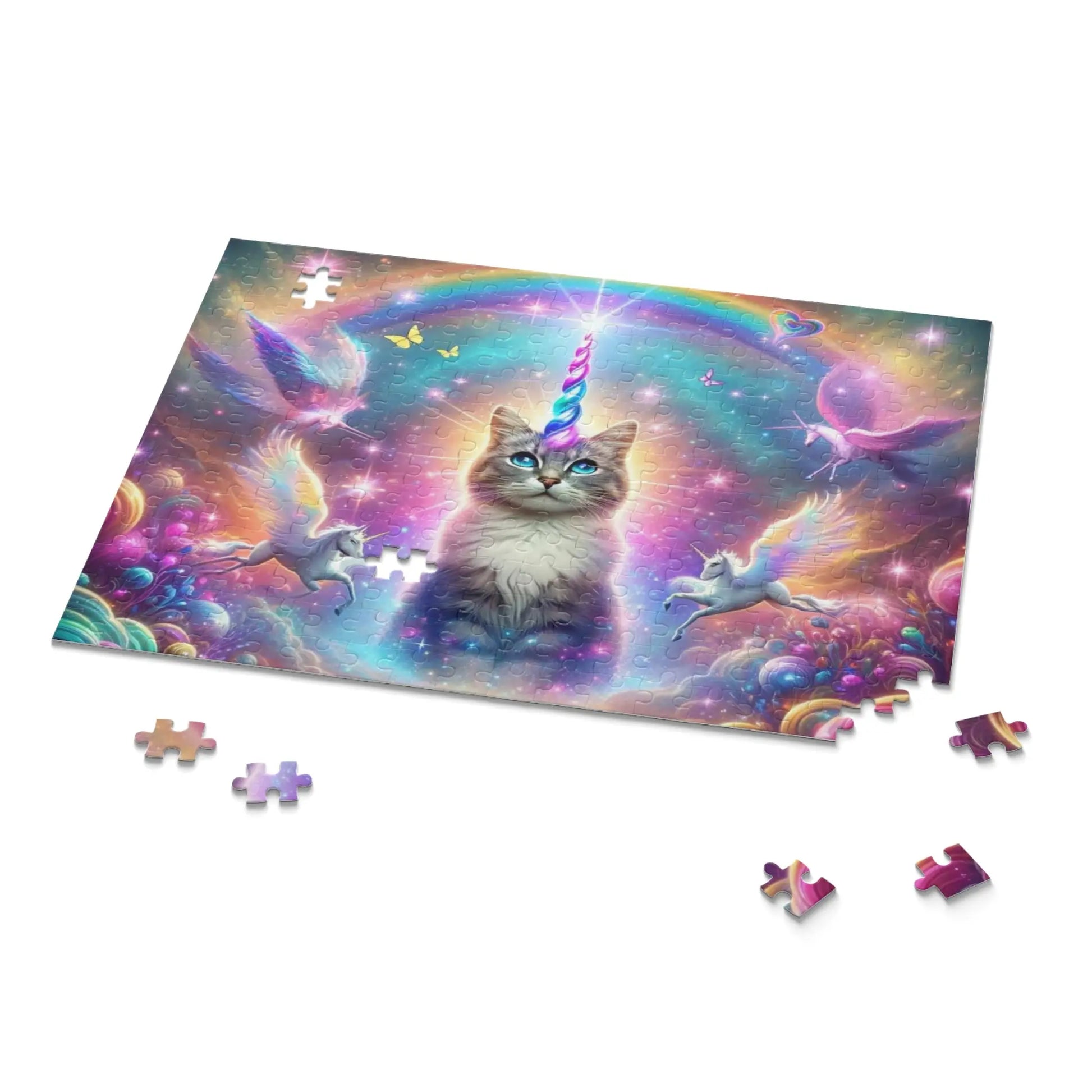 Rainbow Caticorn - Cat Unicorn - Jigsaw Puzzle (120, 252, 500-Piece) - Montecore PawPrints