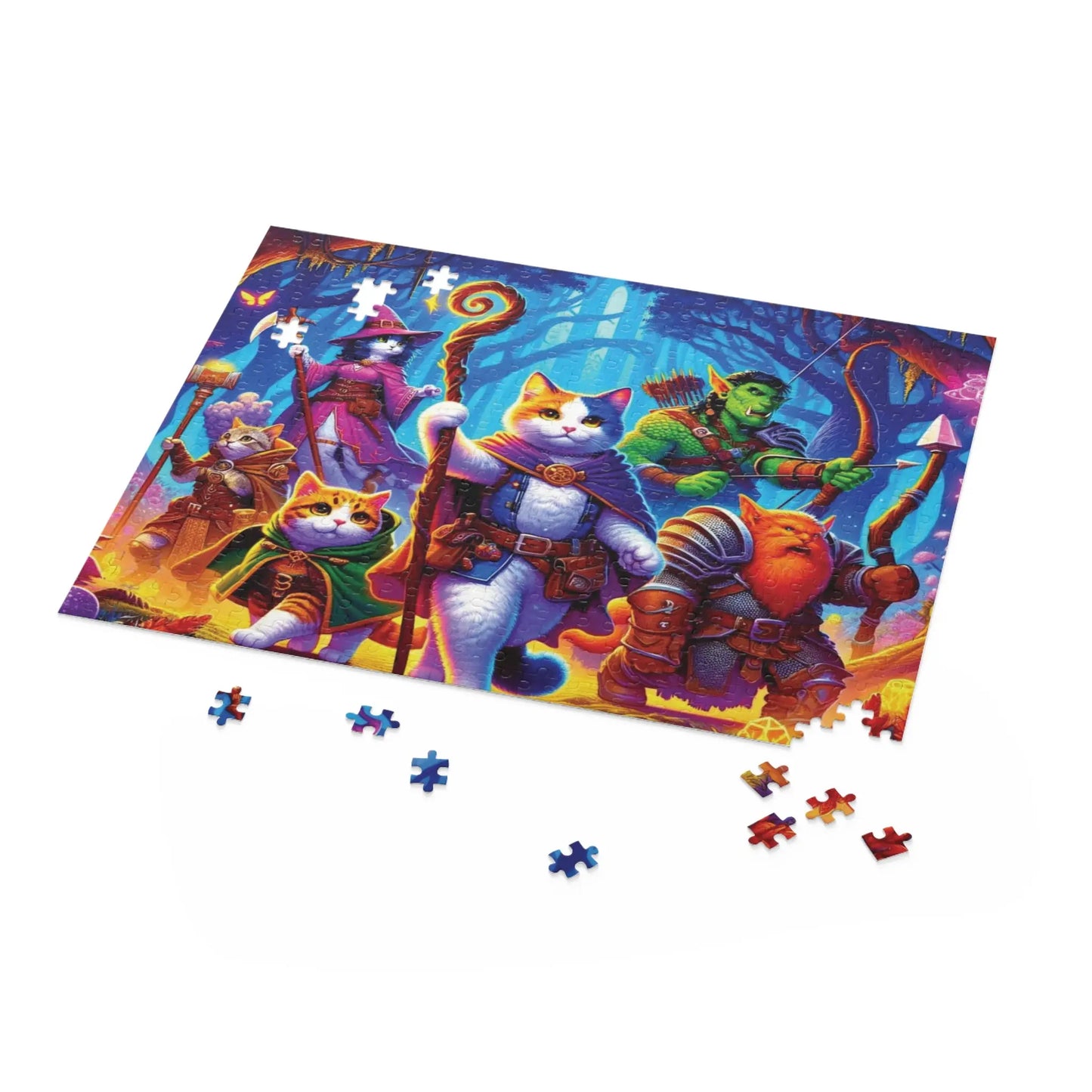 Dungeons and Dragons Adventure - Cat Lover Jigsaw Puzzle (120, 252, 500-Piece) - Montecore PawPrints