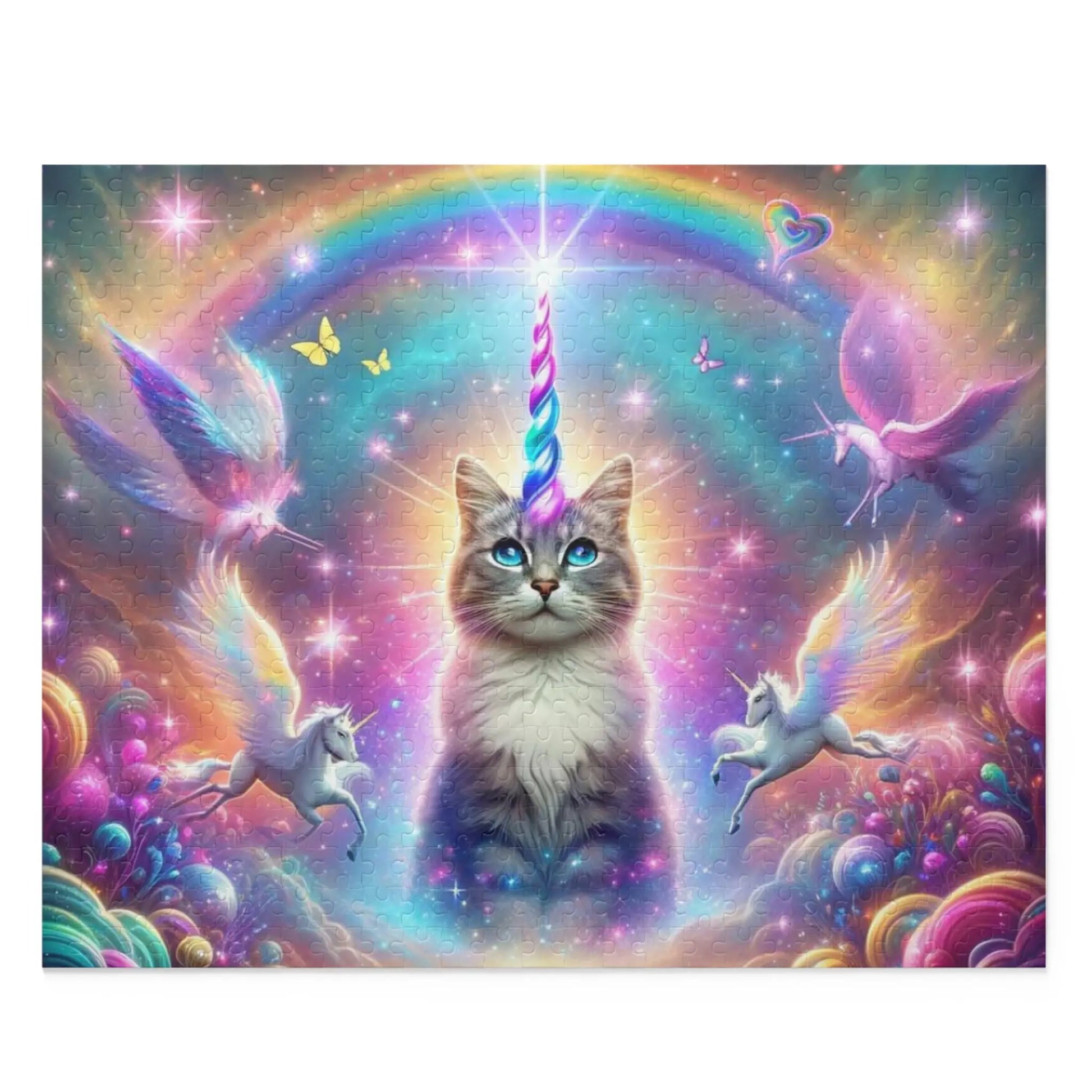 Rainbow Caticorn - Cat Unicorn - Jigsaw Puzzle (120, 252, 500-Piece) - Montecore PawPrints