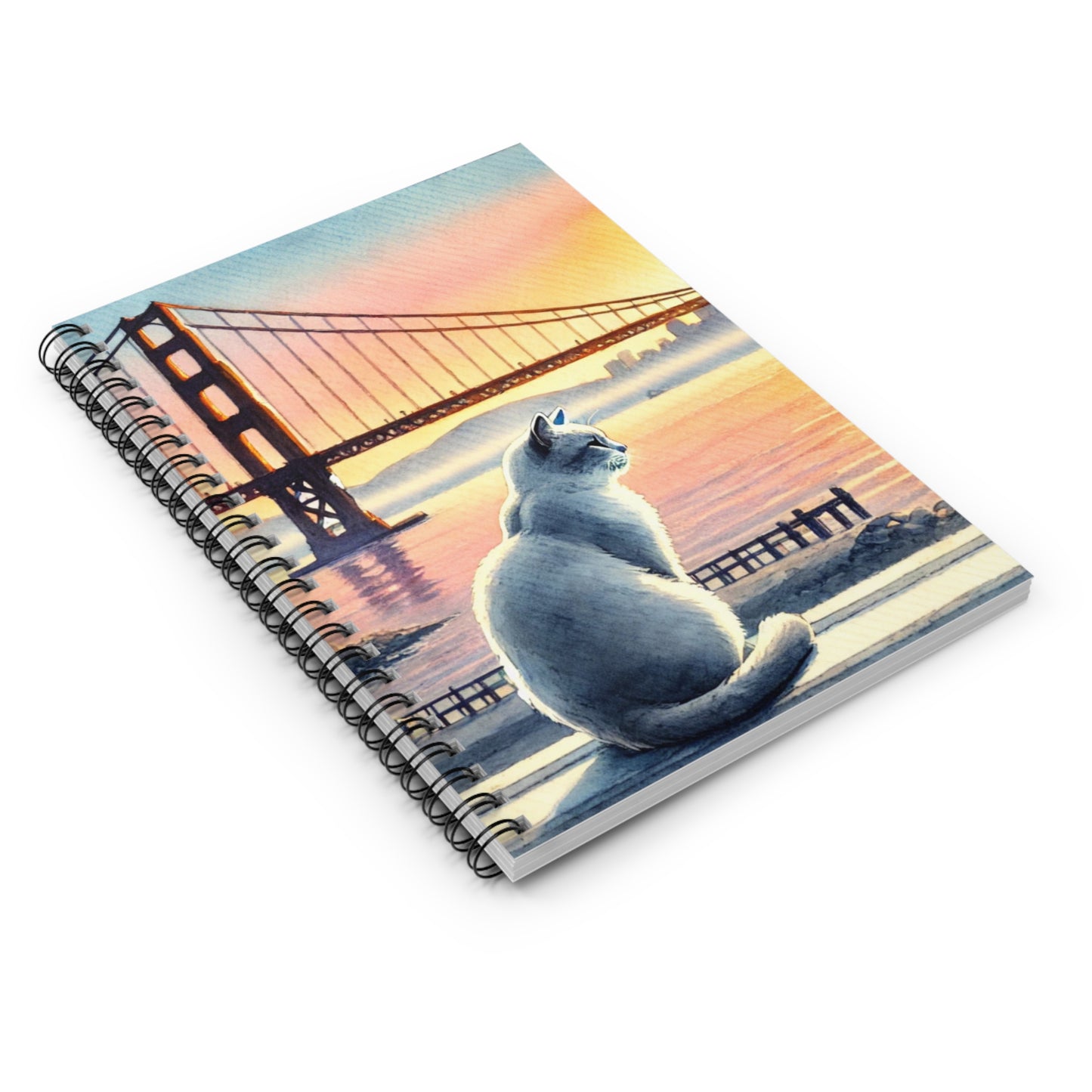 San Francisco - Cat Lover - Spiral Notebook - Ruled Line   