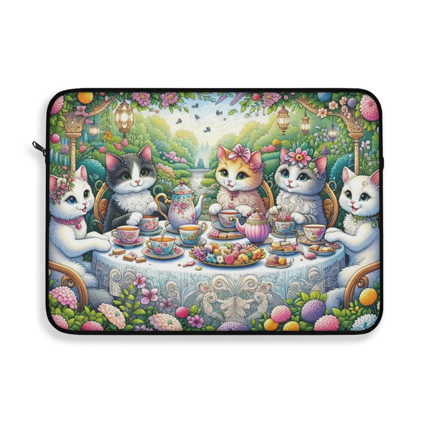 Tea Time - Cat Lover - Laptop Sleeve   