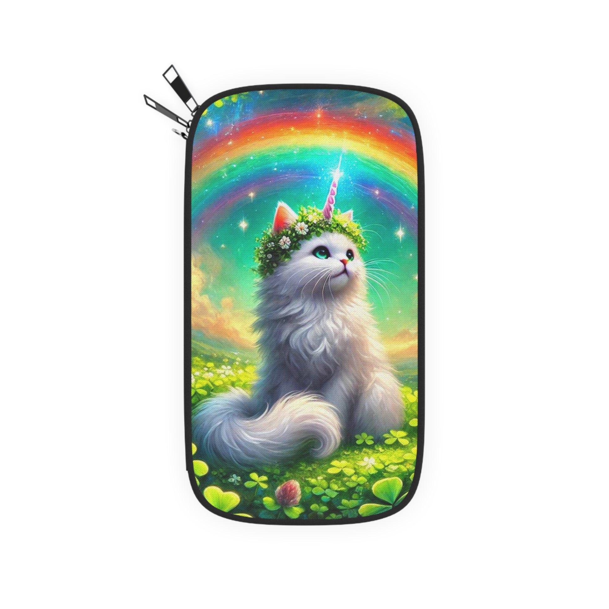 Lucky Caticorn - Cat Unicorn - Passport Wallet - Travel Gift   