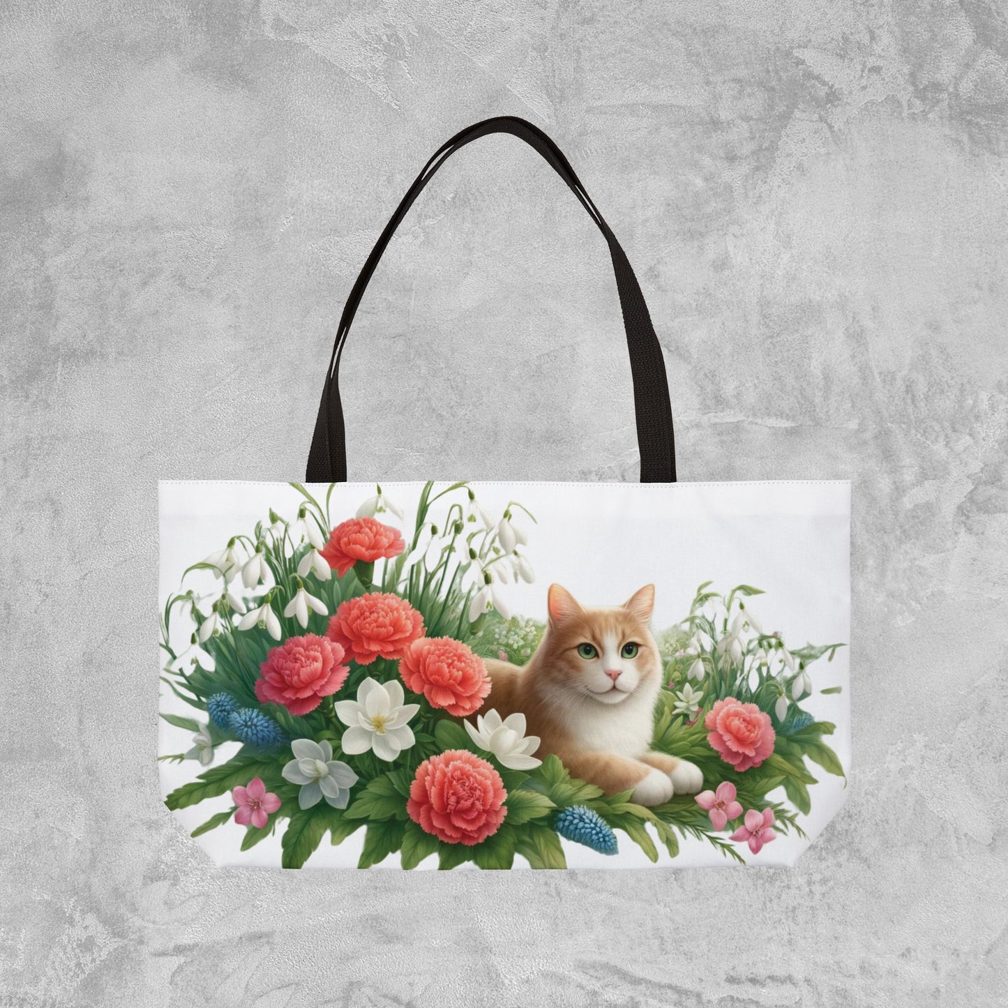 January Birth Flower - Cat Lover - Weekender Tote Bag   