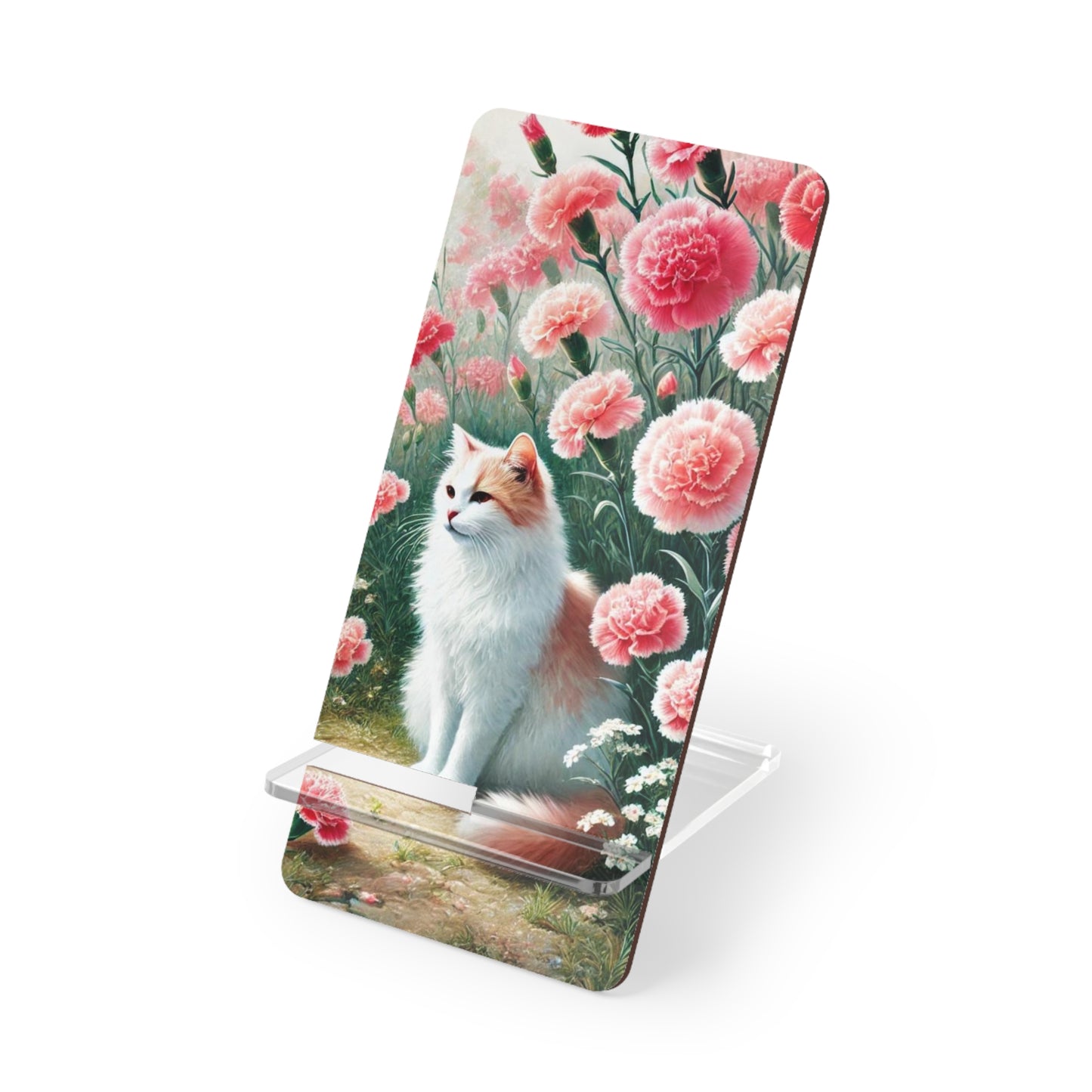 November Birth Flower - Cat Lover - Mobile Display Stand for Smartphones   