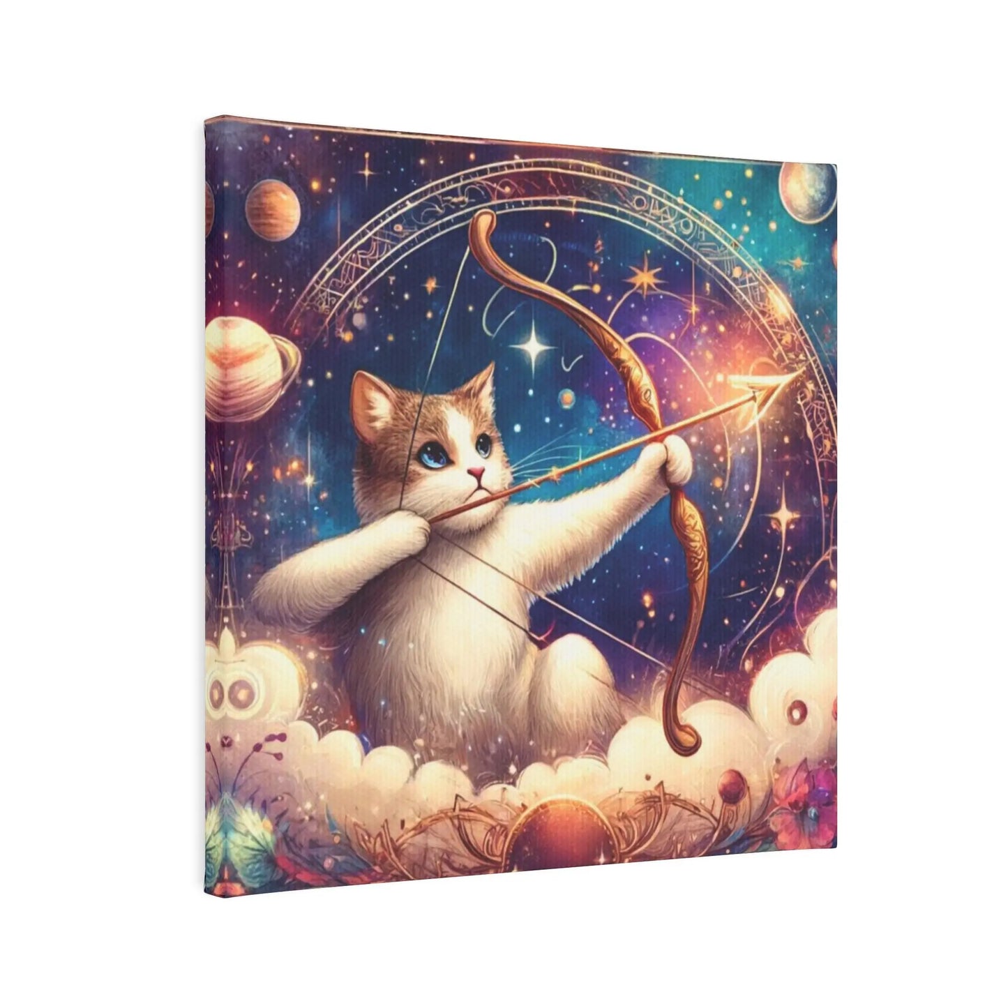 Sagittarius - Cat Lover  - Wall Art Decor 8x8   