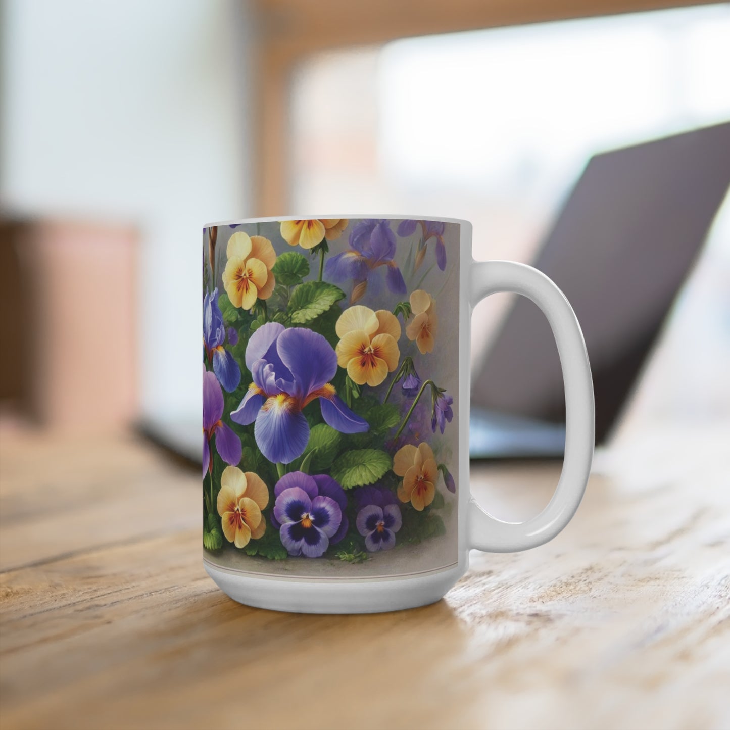 February Birth Flowers - Cat Lover - Mug 15oz   