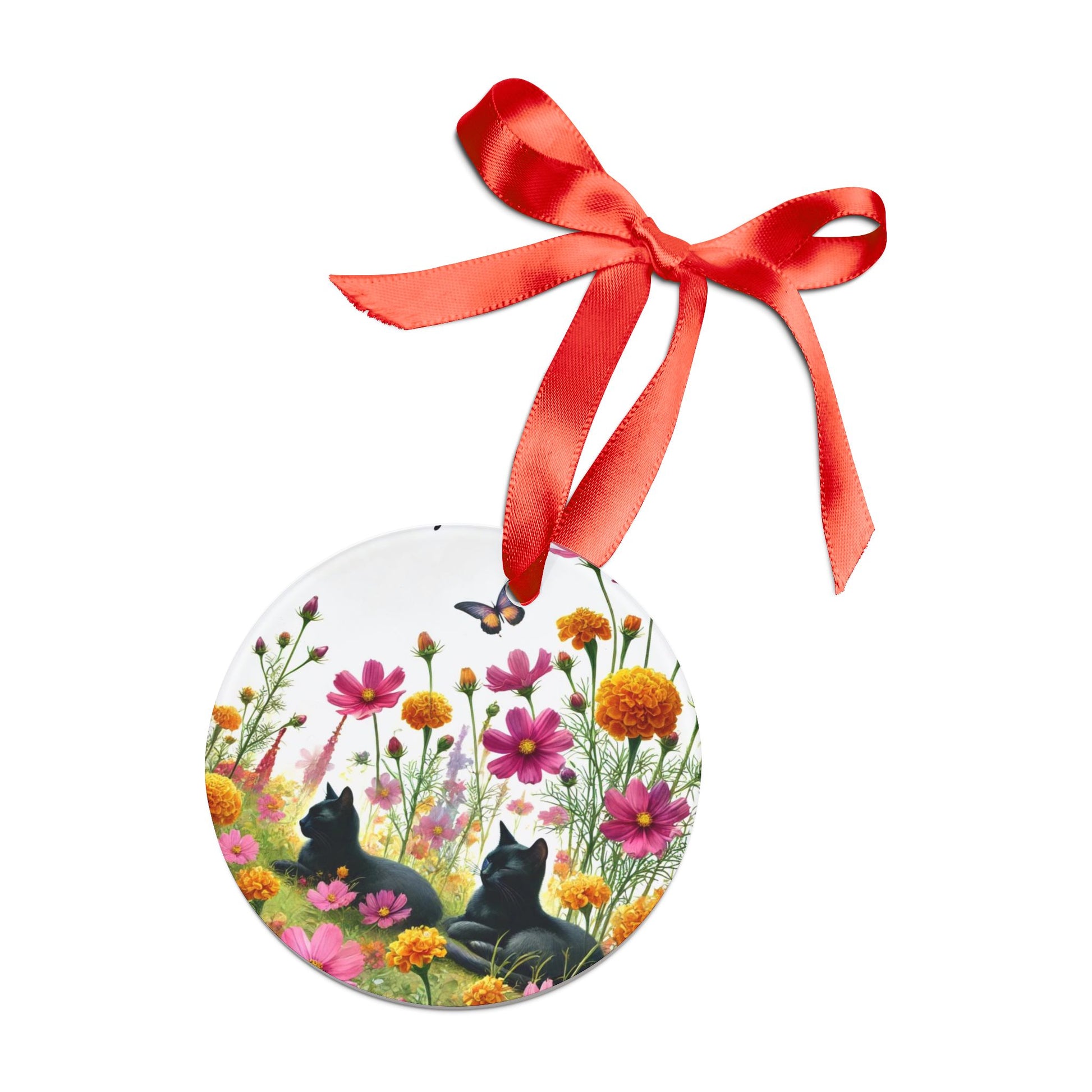 October Birth Flower - Cat Lover - Ornament   