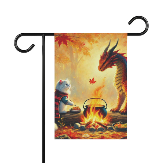 Autumn Dragon Adventures - Cat Lover - Garden & House Banner - Yard Flag   