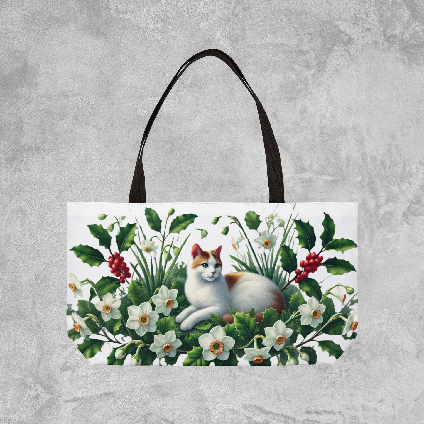 December Birth Flower - Cat Lover - Weekender Tote Bag   