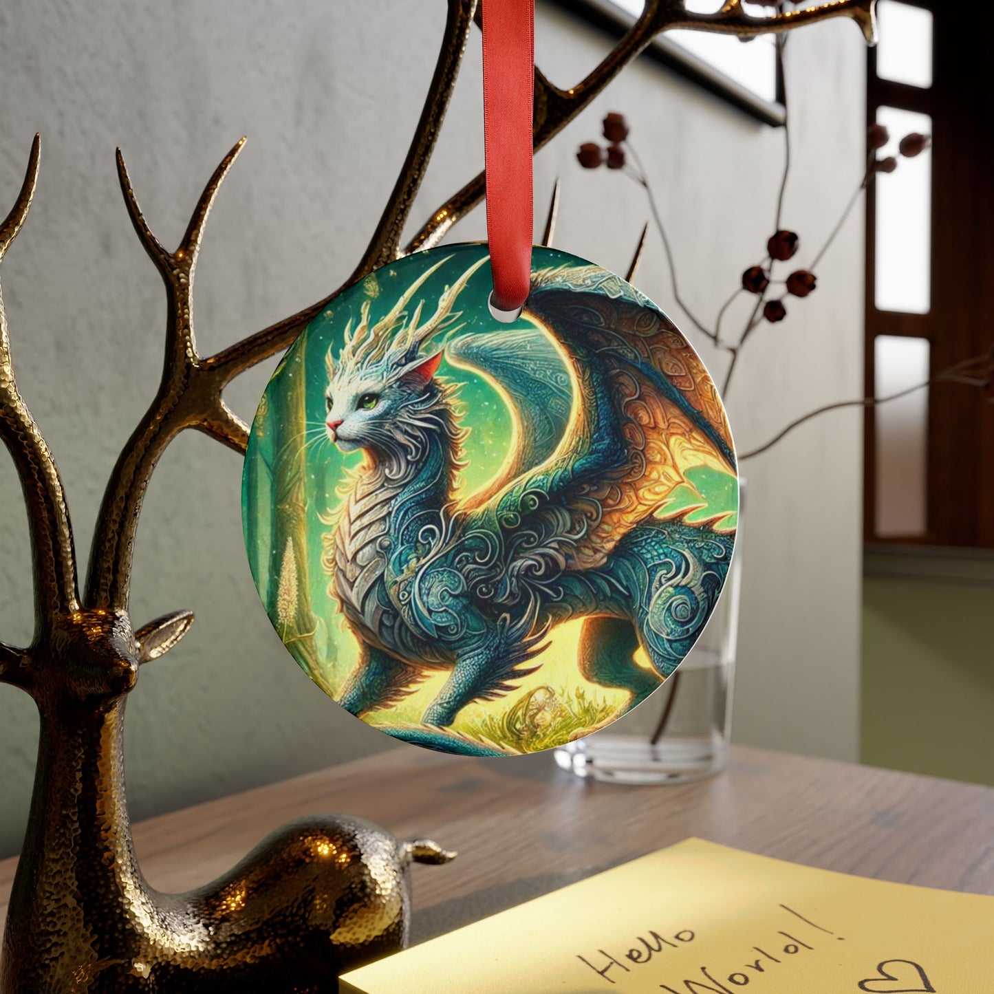 The Magical Cragon - Cat Dragon - Ornament   