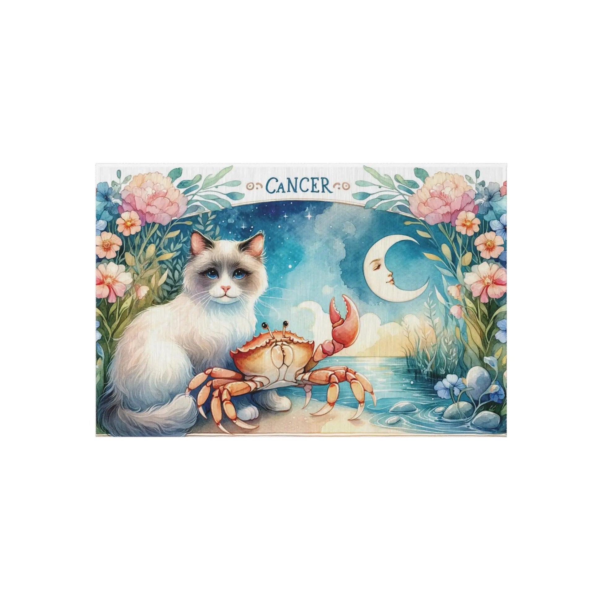 Cancer Zodiac - Cat Lover - Indoor/Outdoor Rug   