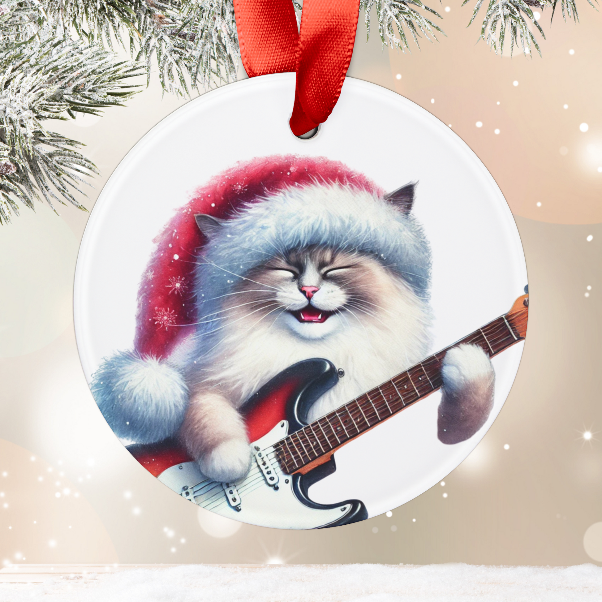 Christmas Rock - Cat Lover - Ornament   