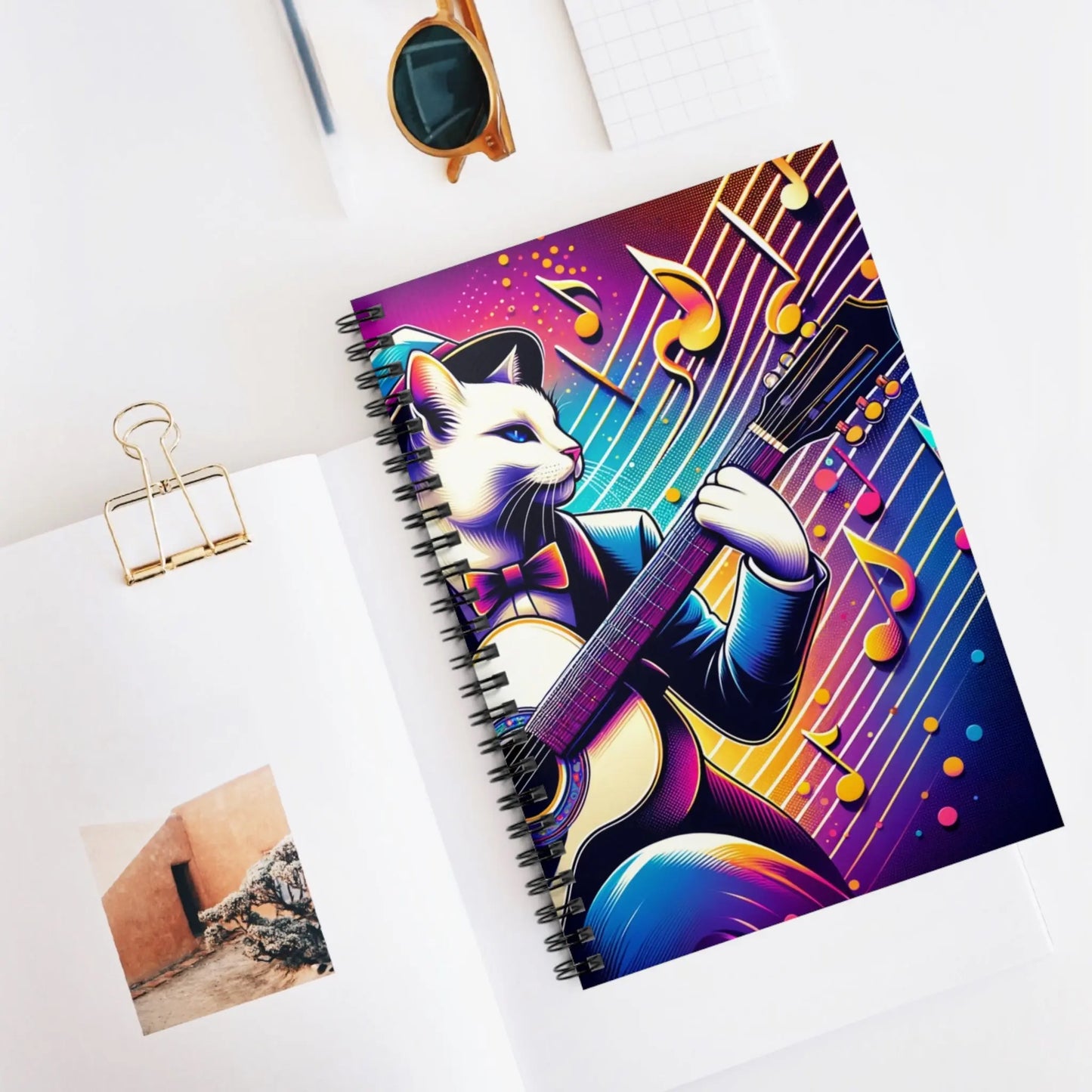 Rock n Roll Cat Daddy - Spiral Notebook - Ruled Line - Montecore PawPrints