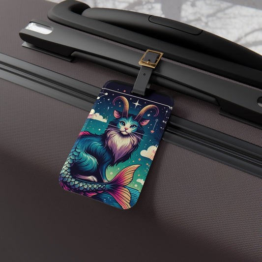 Capricorn - Cat Sea Goat - Luggage Tag   