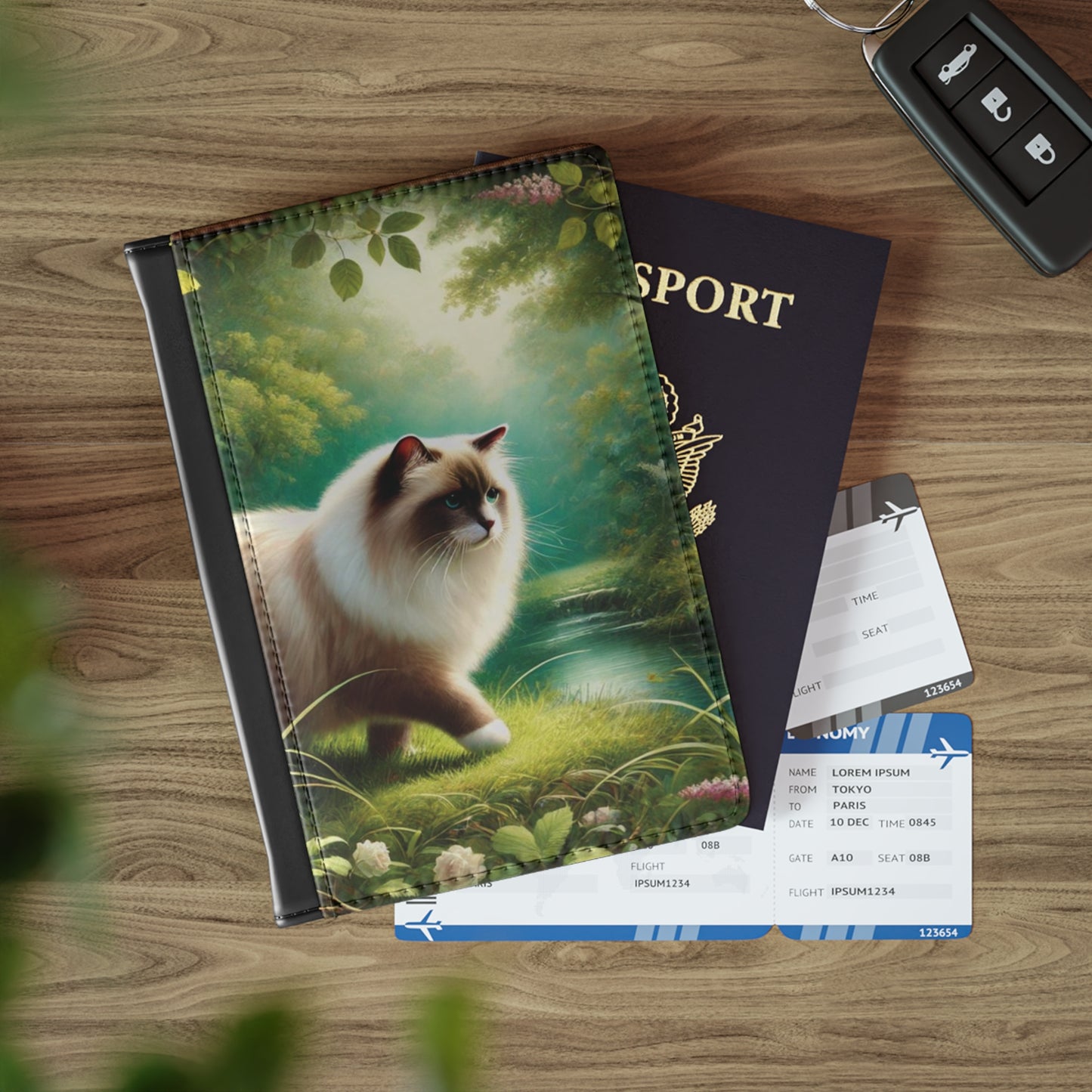 Nature Walk - Cat Lover Ragdoll - Passport Cover   