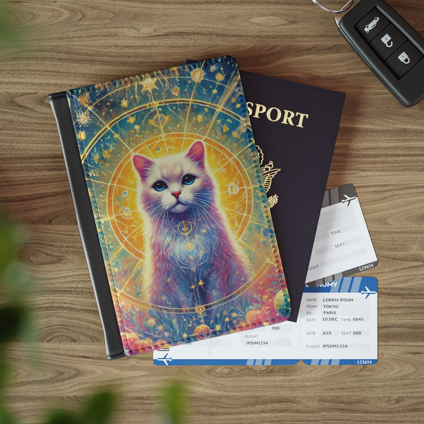 Celestial Cosmic Kitty - Passport Cover   