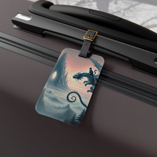 Cat Dragon Rider Adventures - Luggage Tag - Travel Gift   