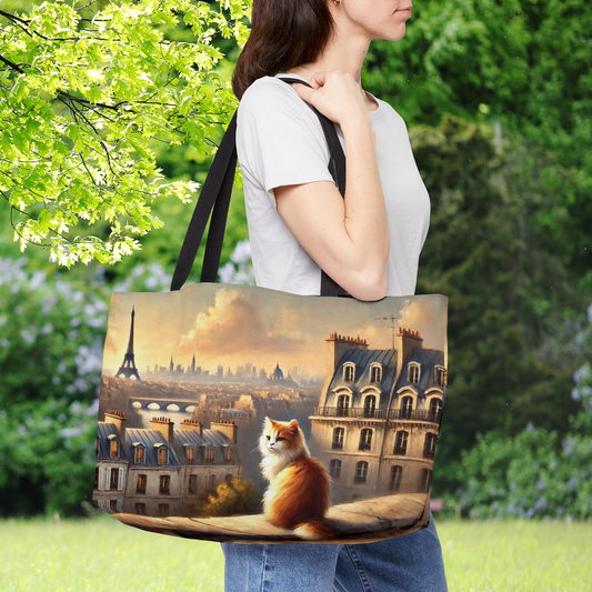 Paris City View - Cat Lover - Weekender Tote Bag   