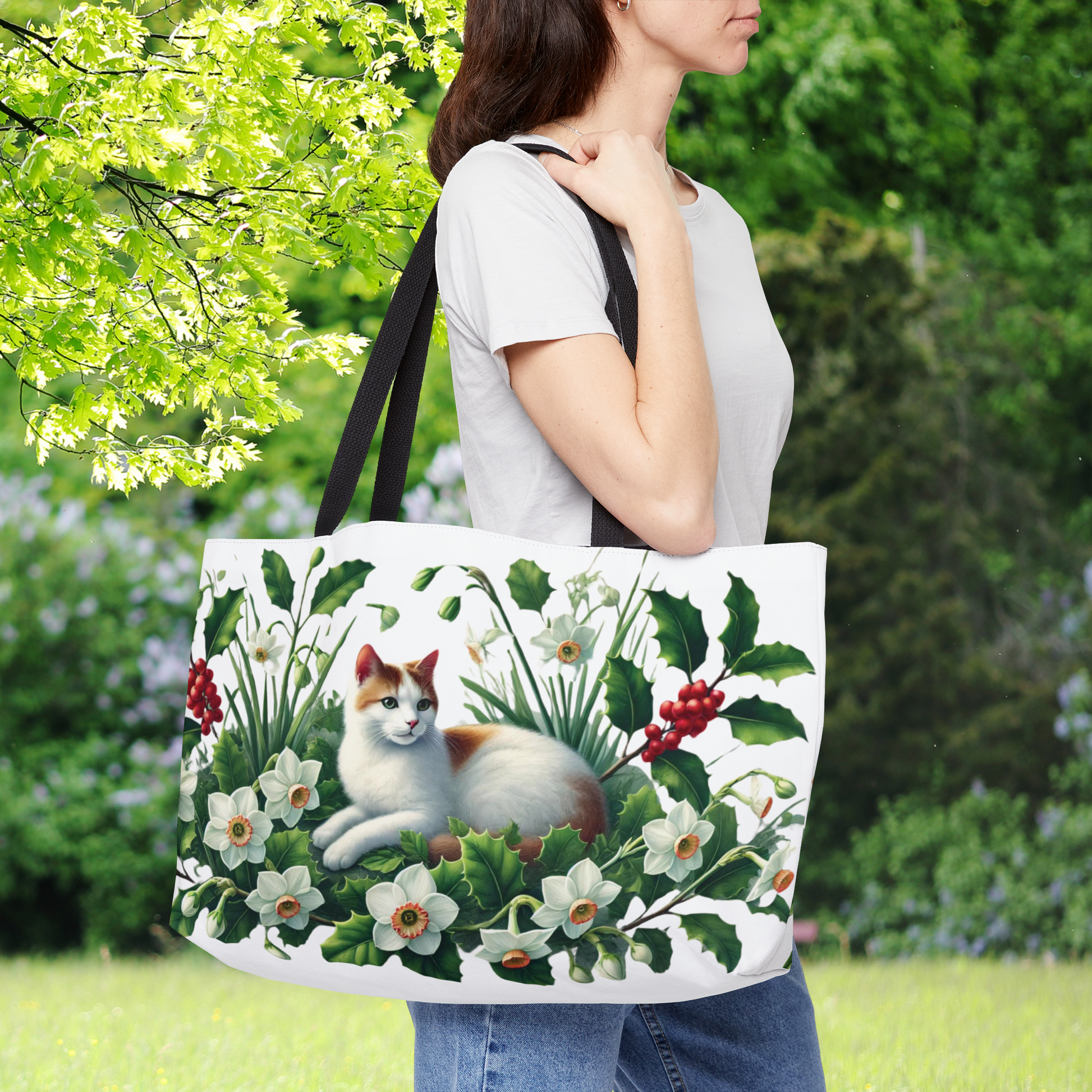 December Birth Flower - Cat Lover - Weekender Tote Bag   