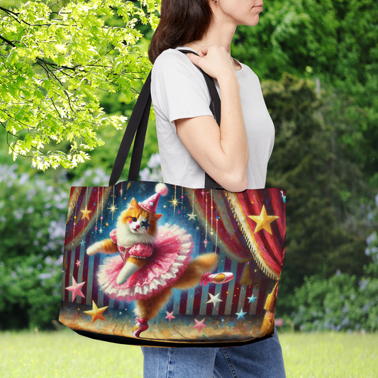 Circus Cat Clown Ballerina  - Weekender Tote Bag   