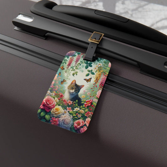 June Birth Flower - Rose and Honey Suckle - Luggage Tag - Montecore PawPrints