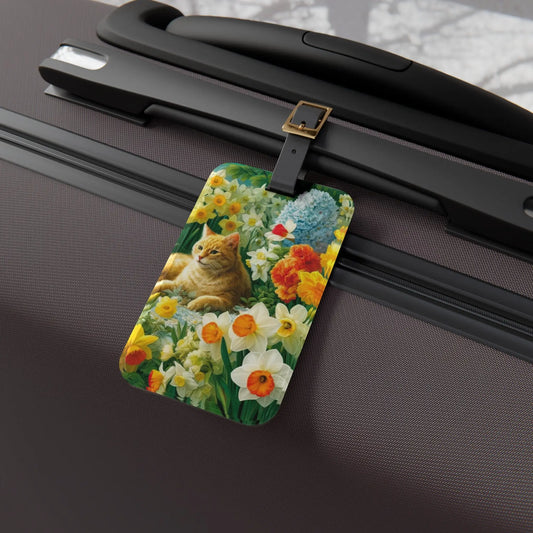 March Birth Flower - Daffodil and Jonquil - Luggage Tag - Montecore PawPrints