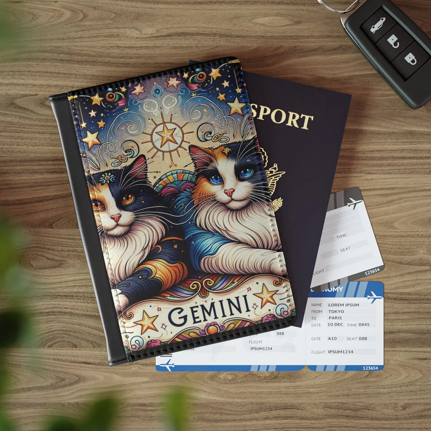 Gemini Astrology.- Cat Lover - Passport Cover   