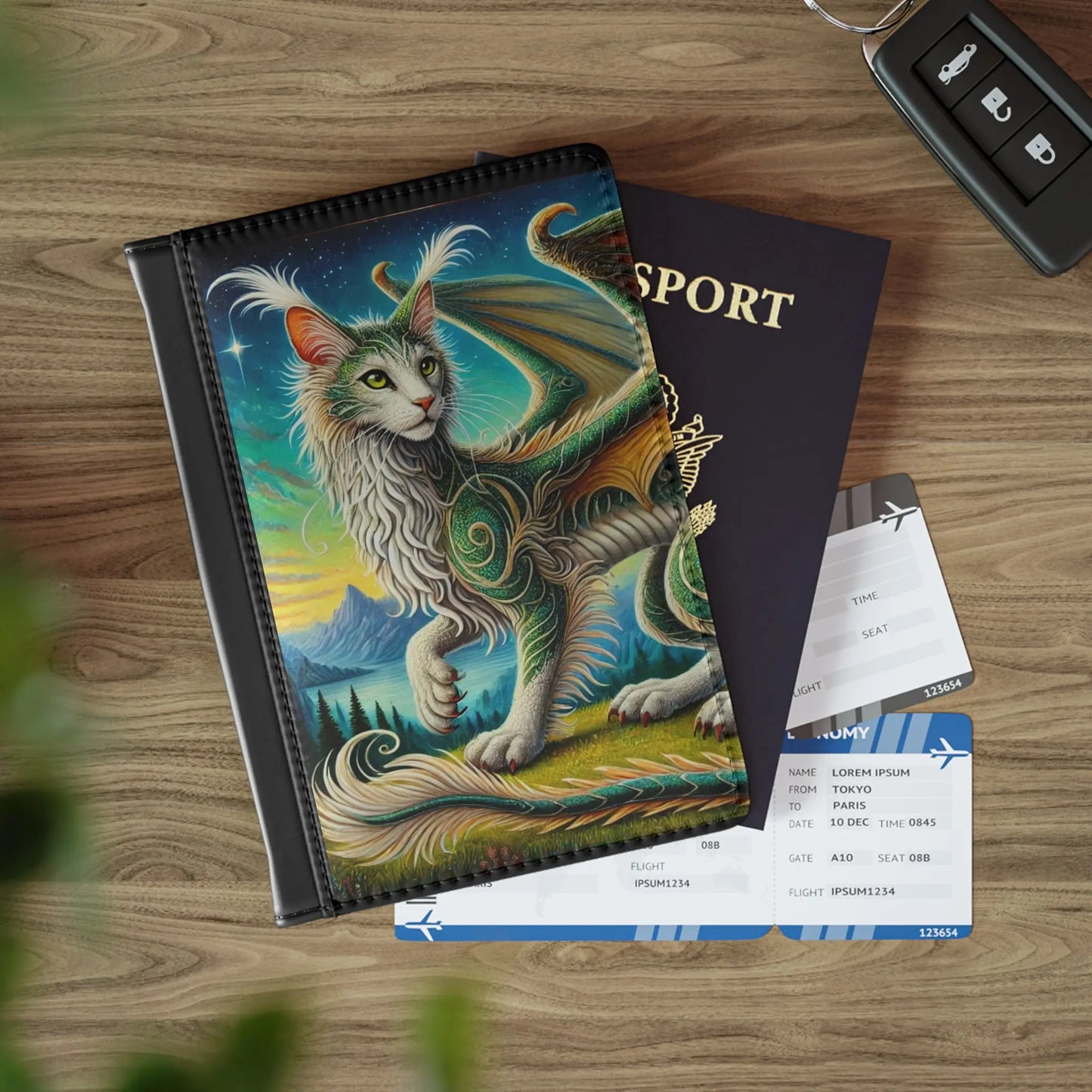 Cat Dragon - Fantasy Cat Lover - Passport Cover   