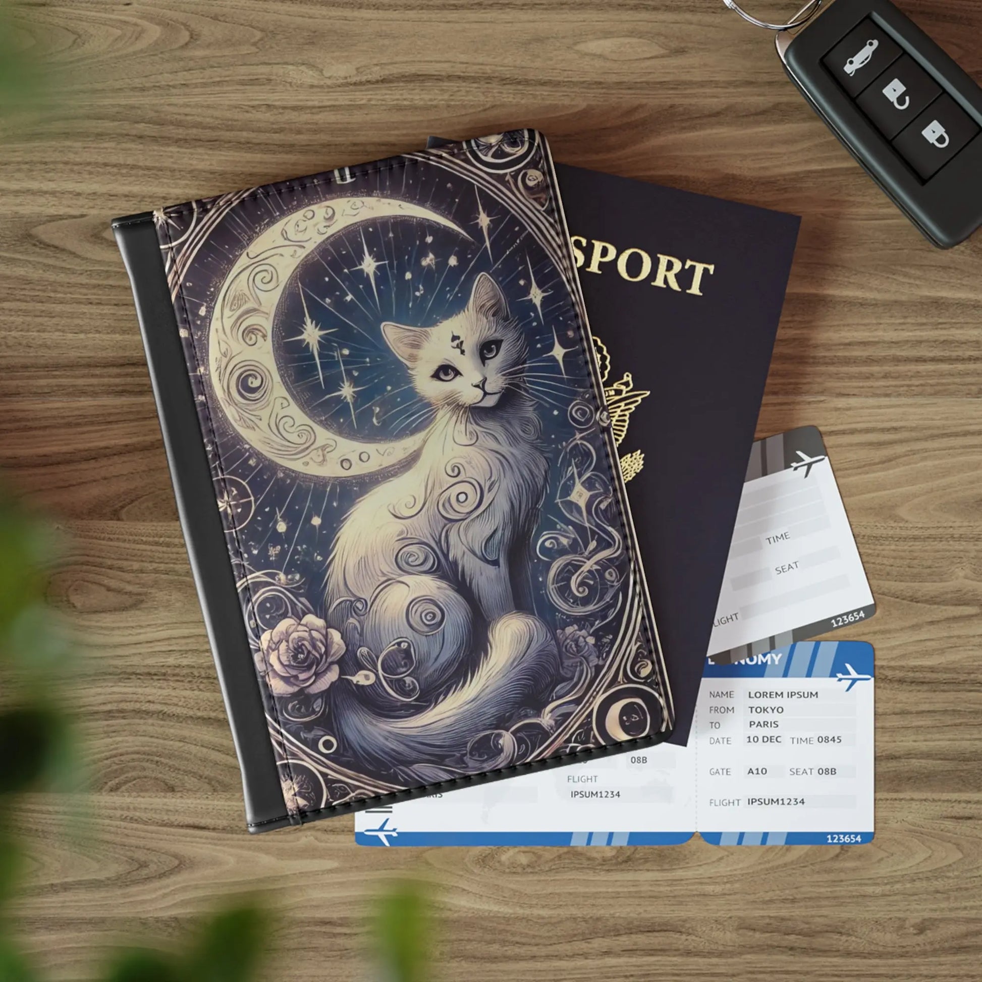 White Cat Tarot Magic - Passport Cover   