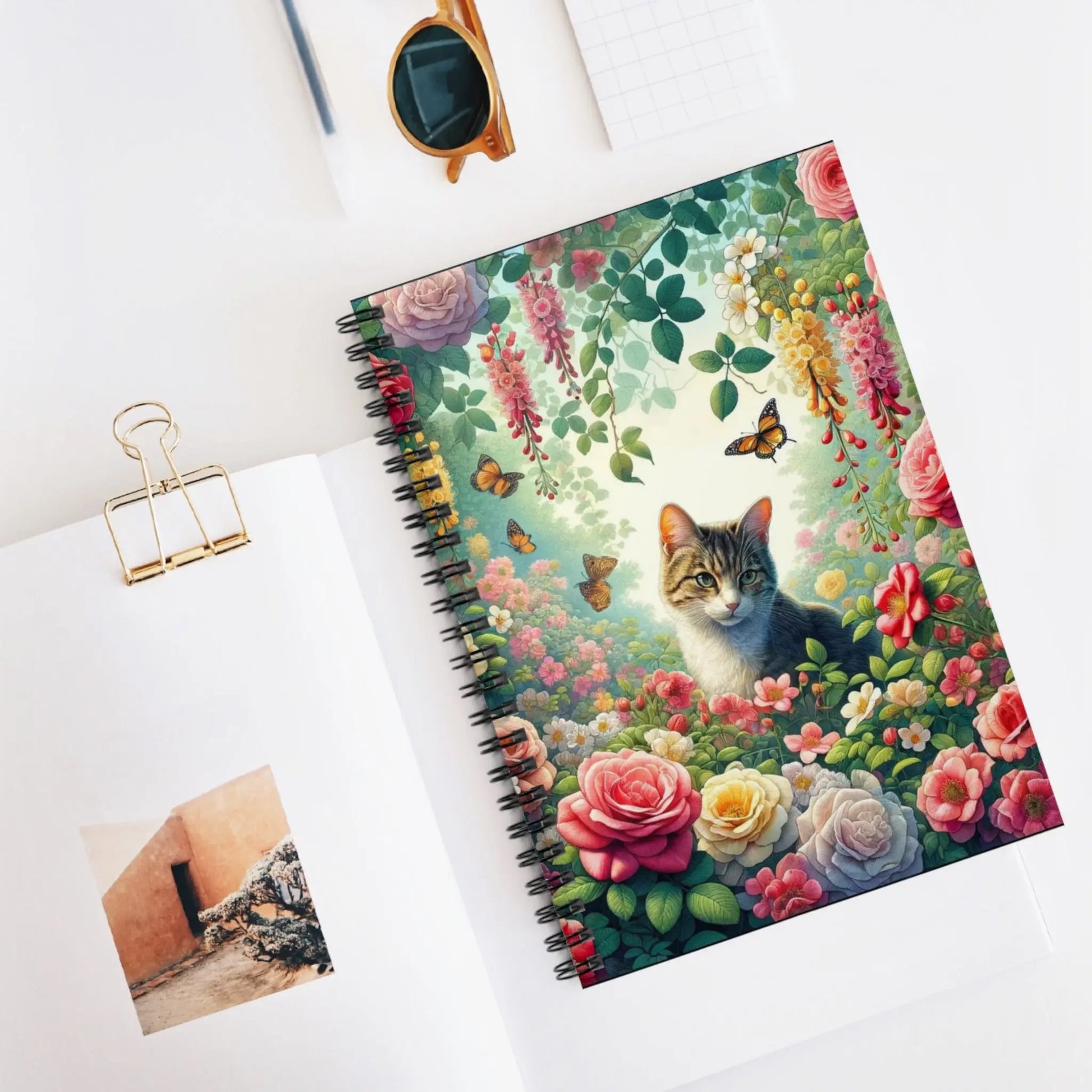 June Birthday Flowers - Spiral Notebook - Ruled Line - Montecore PawPrints