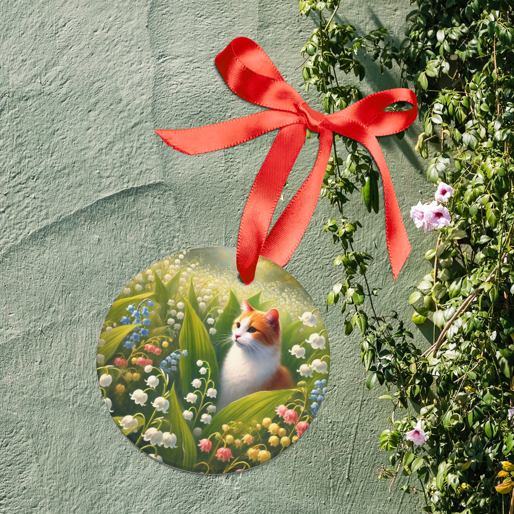 May Birth Flower - Cat Lover - Ornament   