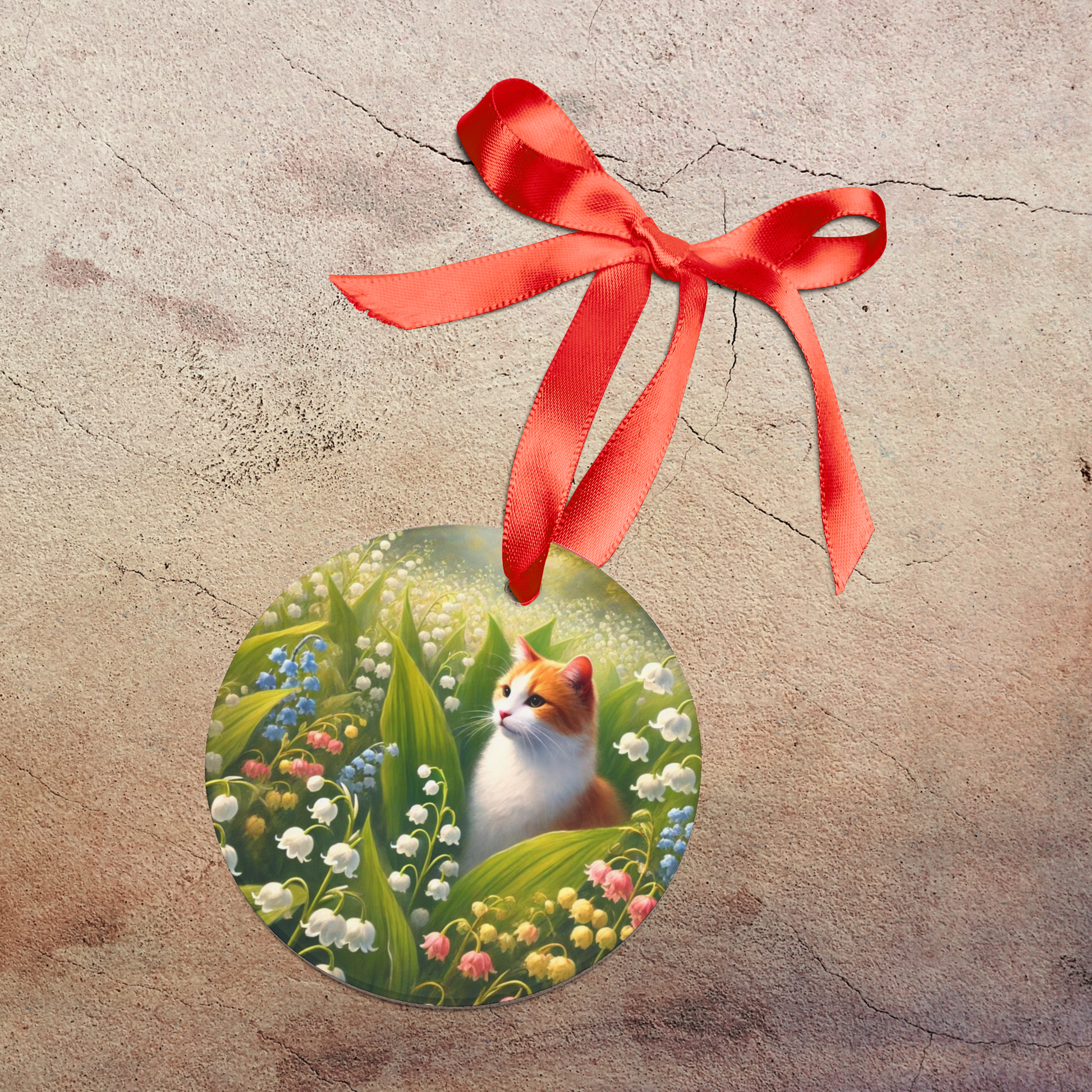 May Birth Flower - Cat Lover - Ornament   