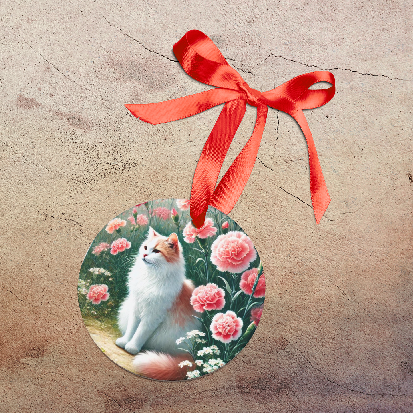 January Birth Flower Ornament - Cat Lover - Ornament   