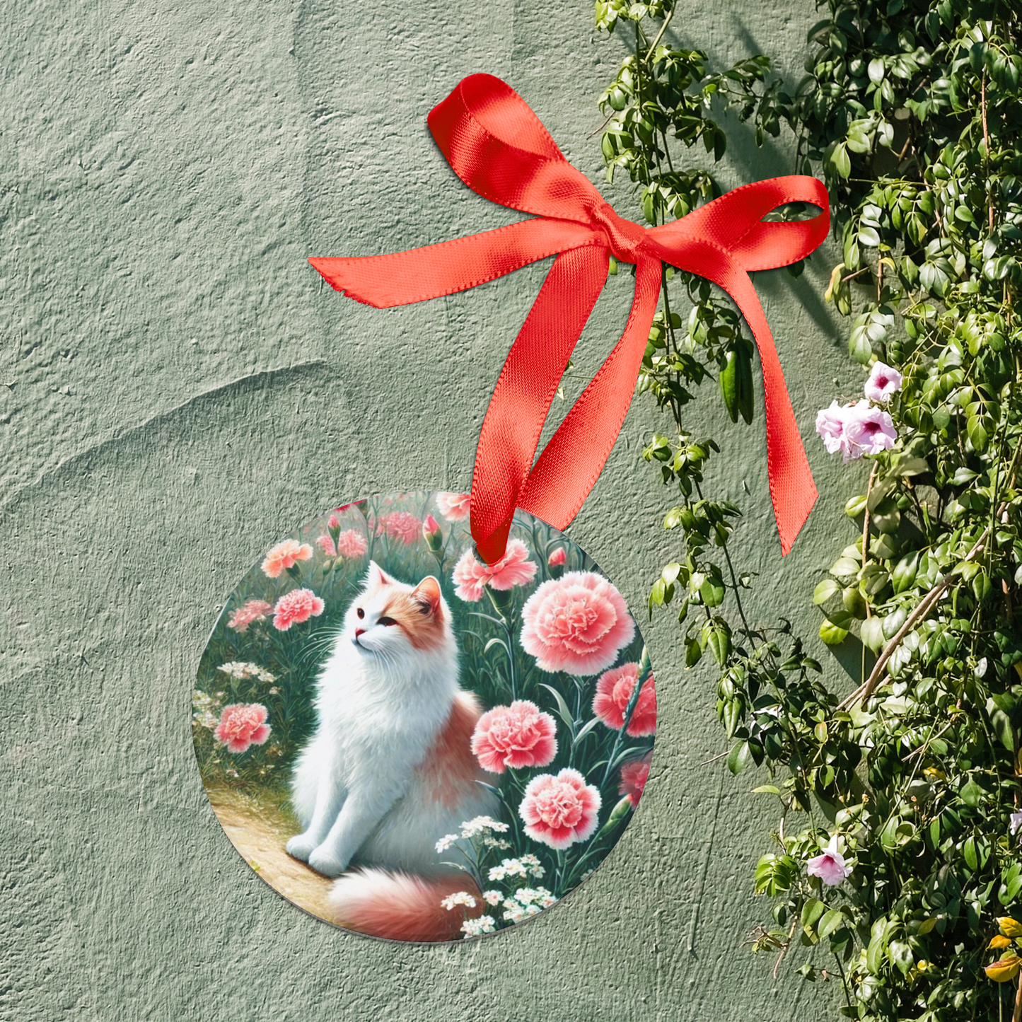 January Birth Flower Ornament - Cat Lover - Ornament   