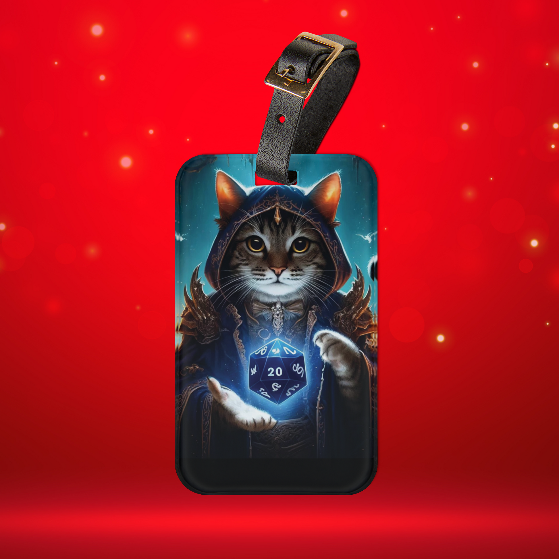 Dungeons and Dragons - Cat Sorcerer - Luggage Tag - Travel Gift   