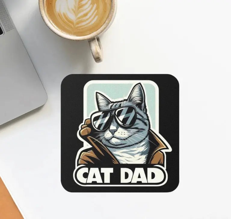 Cat Dad - Cat Lover Coaster - Montecore PawPrints