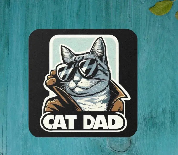 Cat Dad - Cat Lover Coaster - Montecore PawPrints