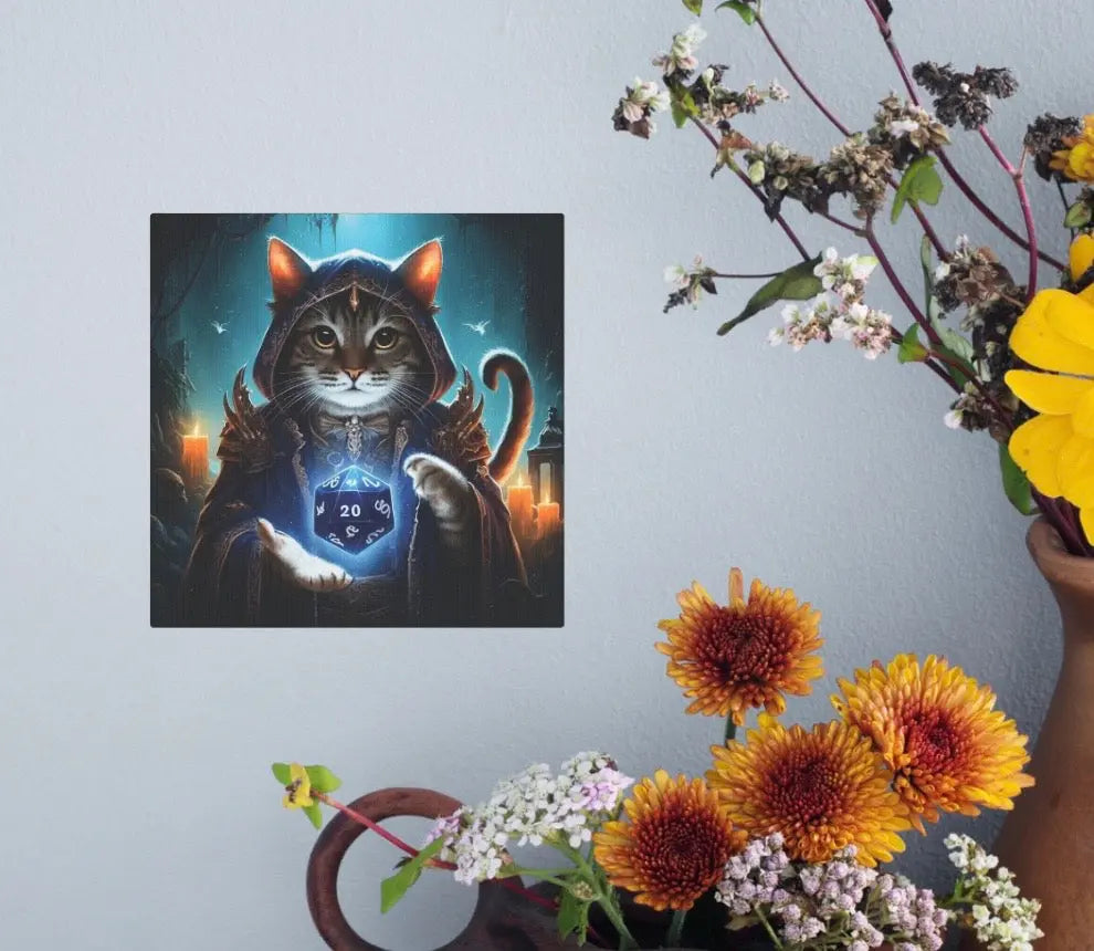 Dungeons and Dragons Cat Sorcerer - Cat Lover - Wall Art Decor - Montecore PawPrints