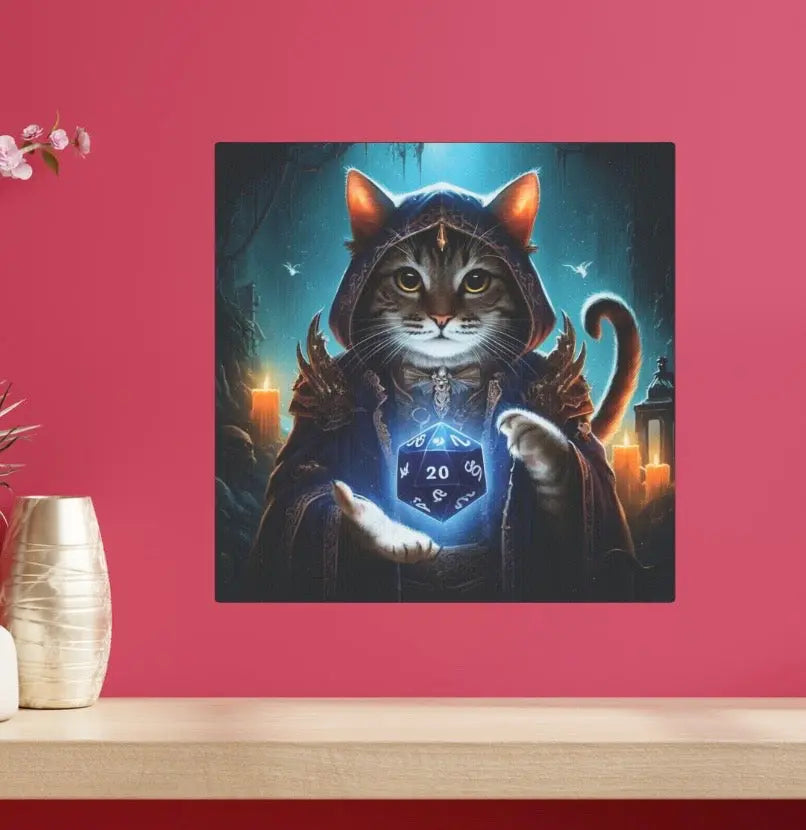 Dungeons and Dragons Cat Sorcerer - Cat Lover - Wall Art Decor - Montecore PawPrints