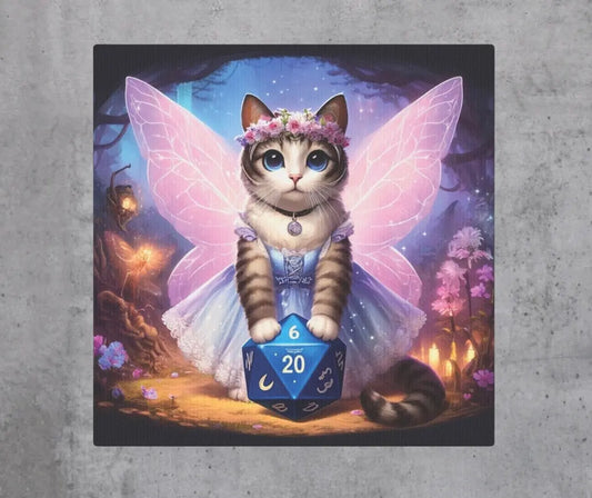 Pink Fairy Cat Dungeons and Dragons  - Wall Art Decor - Montecore PawPrints