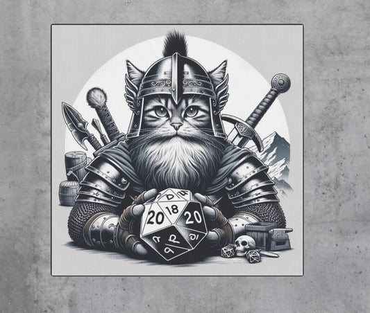 Cat Dwarf - Dungeons and Dragons  - Wall Art Decor - Montecore PawPrints