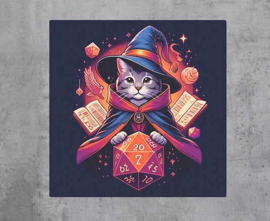 Wizard Dungeons And Dragons - Cat Lover - Wall Art Decor - Montecore PawPrints