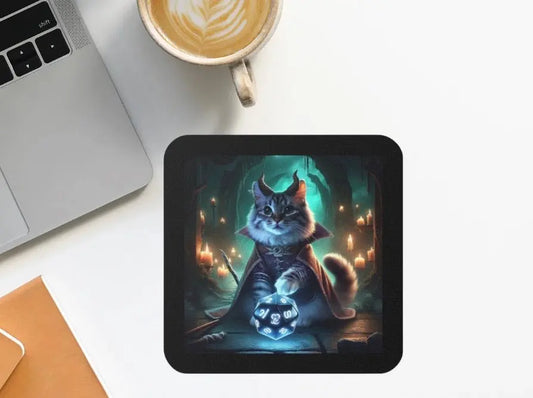 Dungeons and Dragons Cat Teethling - Drink Coaster - Montecore PawPrints