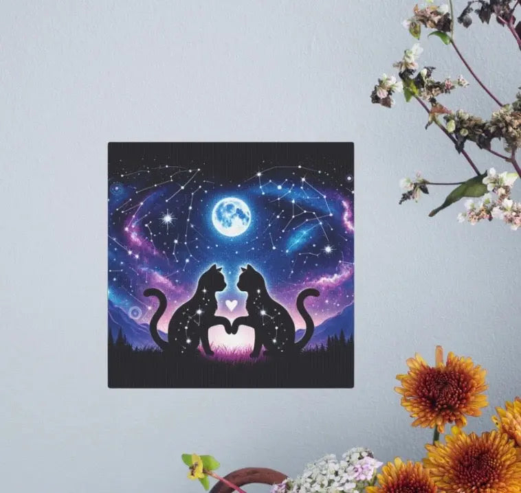 Cosmic Cat Lovers - Wall Art Decor - Montecore PawPrints