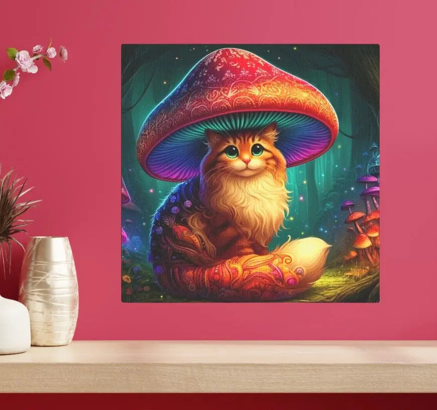 Mushroom Forrest - Cat Lover - Wall Art Decor - Montecore PawPrints