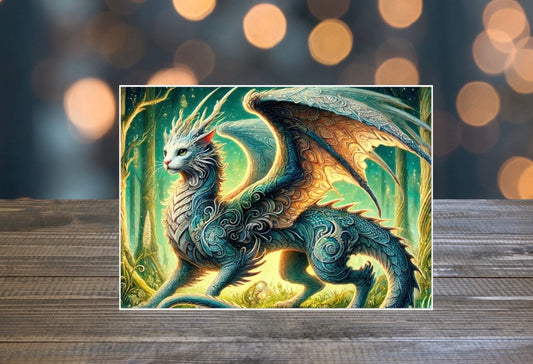 The Cragon - Cat Dragon - Pack of 10 - Blank Greeting Cards   