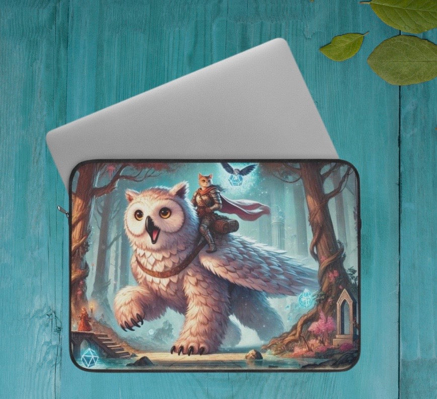 Owl Bear - Cat Lover - Dungeons and Dragons - Laptop Sleeve   