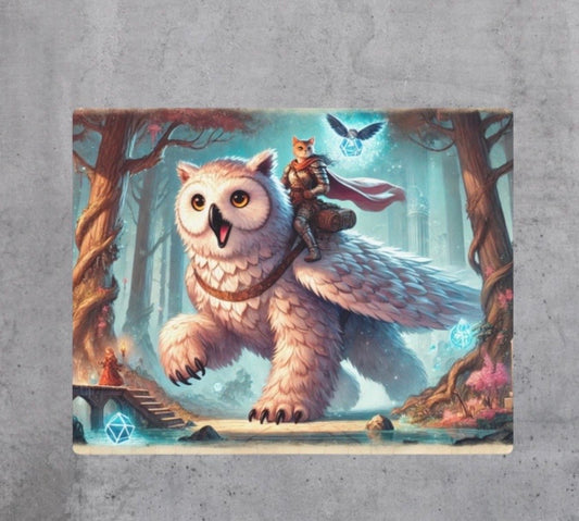 Owl Bear - Cat Lover - Dungeons and Dragons Metal Art Sign   